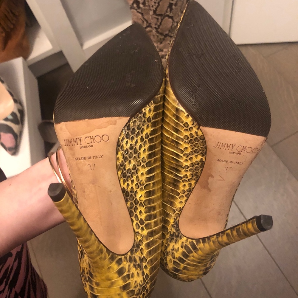 Jimmy Choo Anouk Python Leather Pumps - image 5